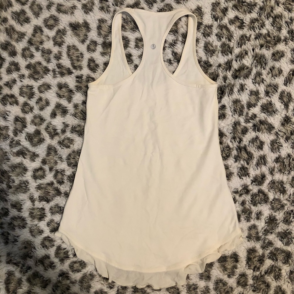 Lululemon Ruffle Tank Top White